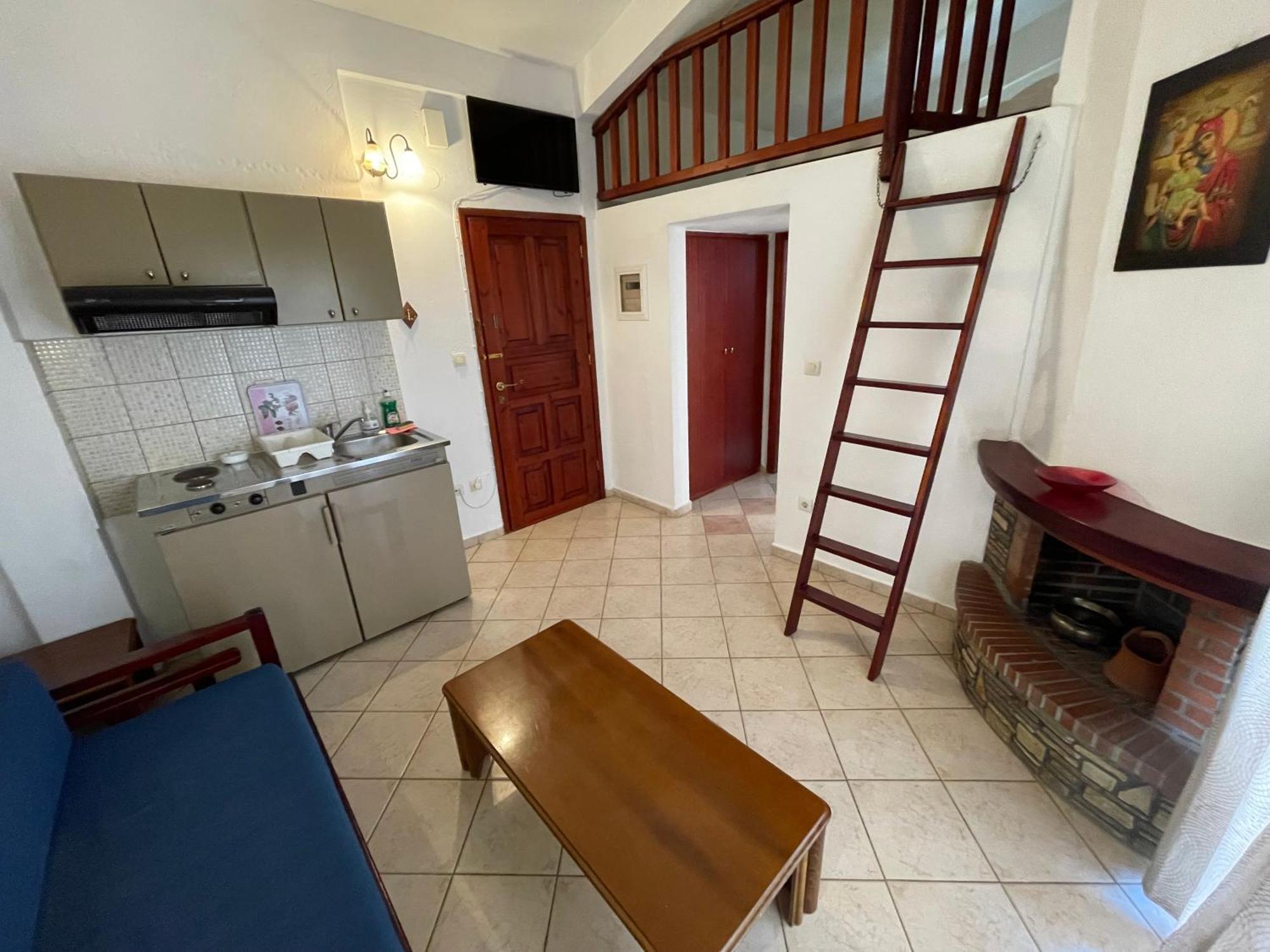 Galazia Akti Seaside Apartments Nikiti  Ruang foto